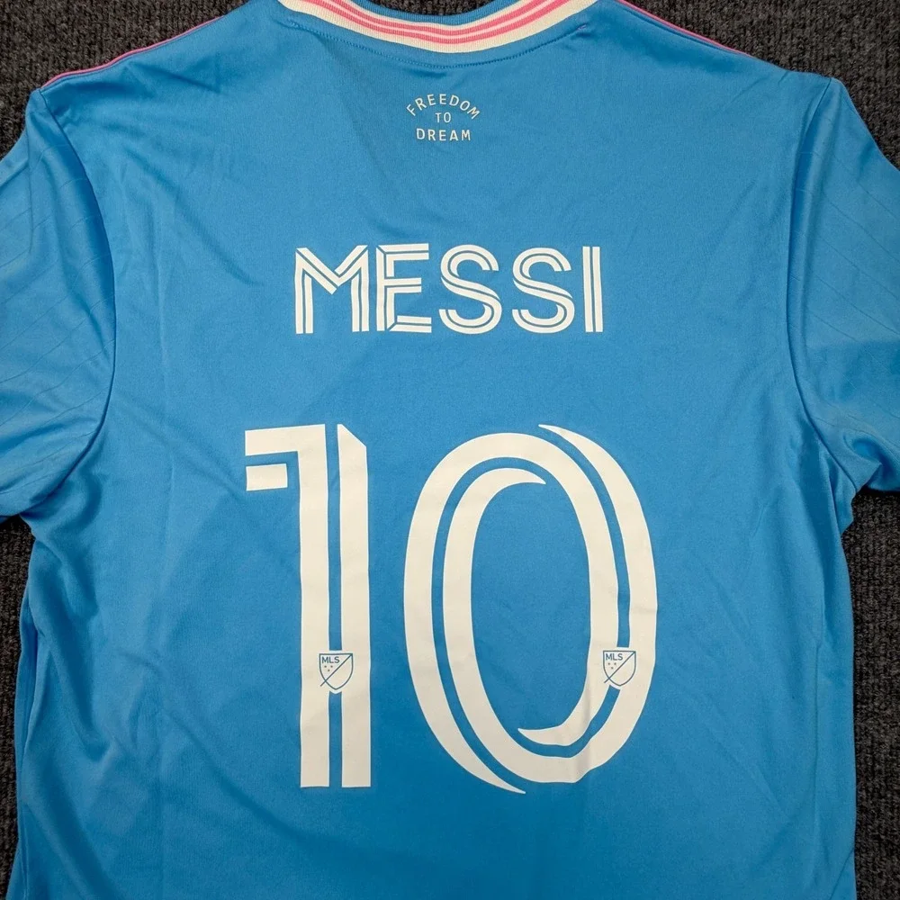 Adidas Lionel Messi Inter Miami CF Player Soccer Jersey Mens Medium #10 Blue NEW